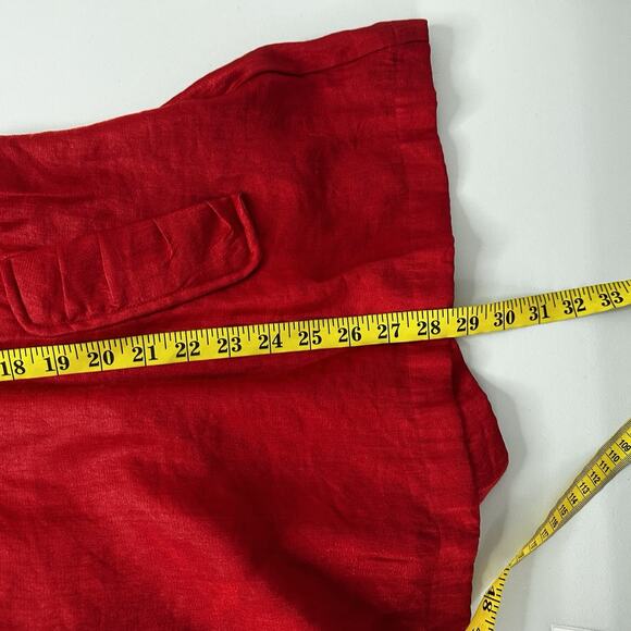 Ali Miles Jacket Womens 1X Red Button Woven Art Wire Collar Statement - Picture 10 of 11